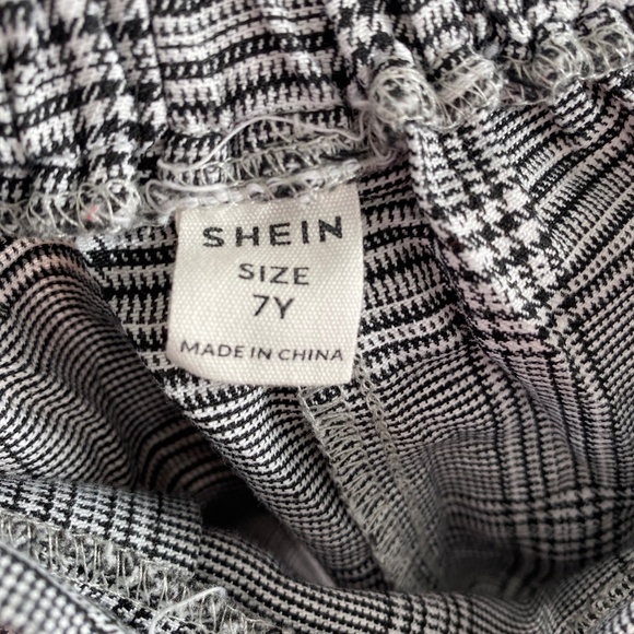 2/$16 SHEIN Plaid Elastic Waist Pants - Boys 7Y - Picture 3 of 5